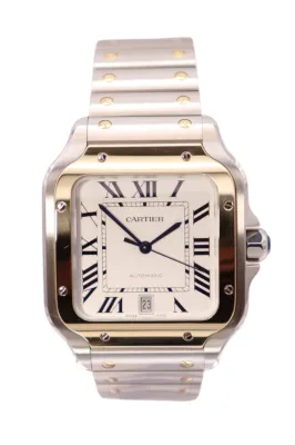 Cartier De Santos 41MM Large 18K Yellow Gold & Stainless Steel W2SA0009 B&P 2023