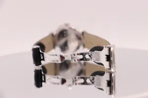 Cartier Pasha 18K White Gold Diamond Bezel Leather Strap 2813 Boxed Circa 2005