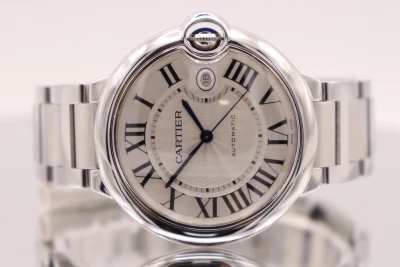 Cartier Ballon Bleu 42MM Stainless Steel Automatic 3765 Boxed Circa 2010