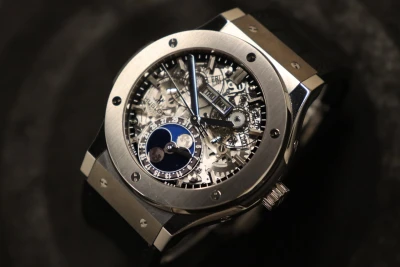 Hublot Classic Fusion 45MM Titanium Moonphase 517.NX.0170.LR Box & Papers 2018