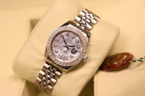 Rolex Datejust 26mm Mother of Pearl Diamond Dial Aftermarket 179174 Bezel B&P 2005