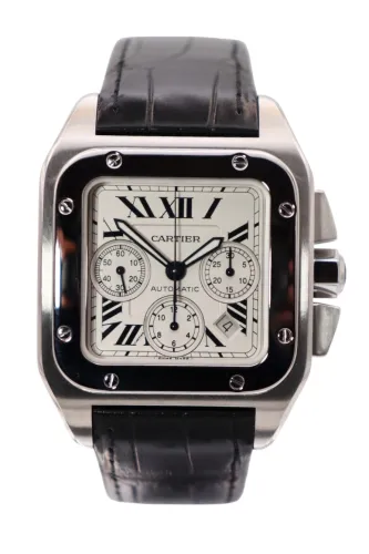 Cartier Santos 100 Xl Chronograph 44mm Stainless Steel 2740 Boxed Circa 2010