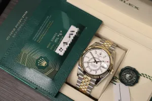 Rolex Skydweller 42MM Steel & Gold Jubilee White Dial 326933 Box & Papers 2022
