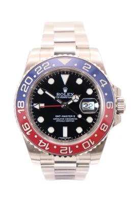 Rolex GMT-Master II 116719BLRO 18K WG Pepsi MK1 Black Dial Full Set 2016 Sticker