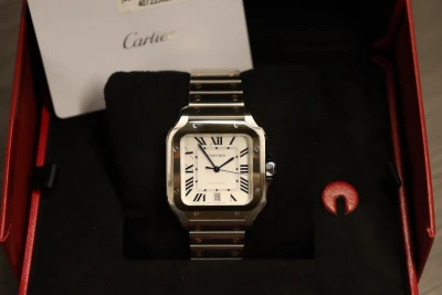 Cartier De Santos 41MM Large 18K Yellow Gold & Stainless Steel W2SA0009 B&P 2023