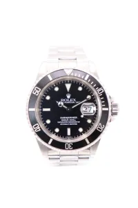 Rolex Submariner Date 40mm stainless Steel 16610 SWISS ONLY Boxed Circa 1998