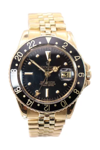 Rolex GMT-Master 1675 18K Yellow Gold Nipple Dial 40mm Jubilee Bracelet 1968