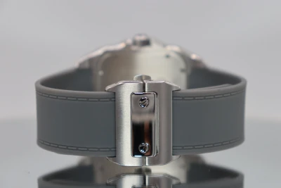 Cartier Santos 100XL 2656 Grey Dial Kings Road Edition 2010 B&P Rubber Strap