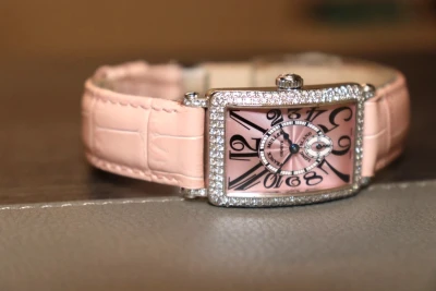 Franck Muller Long Island White Gold Pink Factory Diamond 900 S6 D Circa 2009