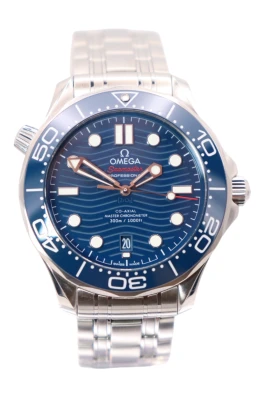 Omega Seamaster 300 42MM Coaxial Blue Dial Stainless Steel Box & Papers 2021
