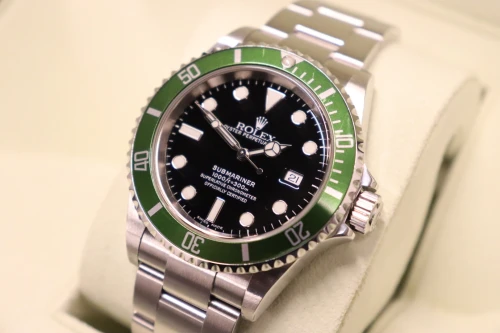 Rolex Submariner Date 40mm Kermit Green Bezel Stainless Steel Boxed Circa 2005