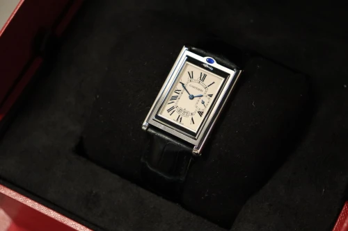 Cartier Tank Basculante Large / Jumbo Stainless Steel 2522 Circa 2002 Boxed