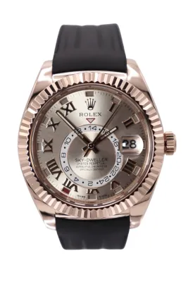 Rolex Skydweller 42MM 18K Rose Gold Sundust Dial 326135 Circa 2017 Boxed