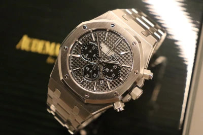 Audemars Piguet Royal Oak Chronograph 41MM 26320ST.OO.1220ST.01 Black B&P 2017