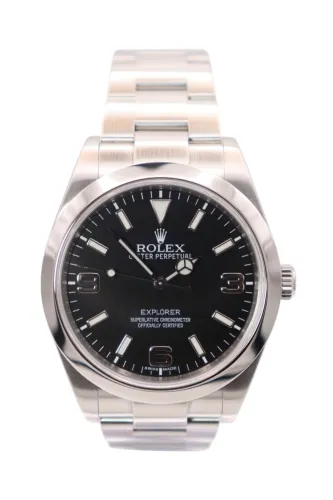 Rolex Explorer 39mm Stainless Steel Black Dial 214270 Boxed Circa 2014