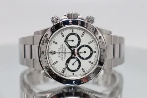 Rolex Daytona Zenith Stainless Steel White Dial 16520 Boxed Circa 1996