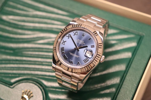 Rolex Datejust II 116334 White Gold Bezel Blue Dial Full Set 2018