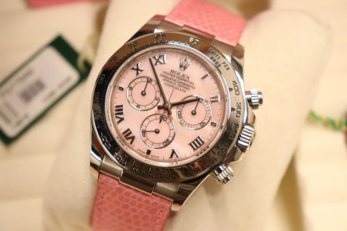 Rolex Daytona 18ct White Gold Pink Beach Mother of Pearl 116519 2004 Full Set