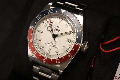 Tudor Black Bay GMT 39MM White Dial Red & Black Bezel Stainless Steel M79830RB-0010 Box & Papers 2025