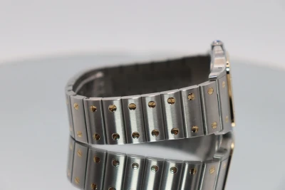 Cartier Santos 29mm 18K Yellow Gold & Stainless Steel 1566 Quartz 2009 B&P