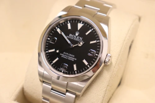 Rolex Explorer 39mm Stainless Steel Black Dial 214270 Boxed Circa 2014