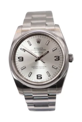 Rolex AirKing 34MM Silver Dial Stainless Steel Oyster 114200 Box & Papers 2018