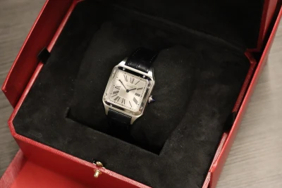 Cartier Santos-Dumont Large Steel Quartz Silver Dial WSSA0085 Circa 2023