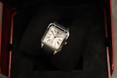 Cartier Santos-Dumont Large Steel Quartz Silver Dial WSSA0085 Circa 2023