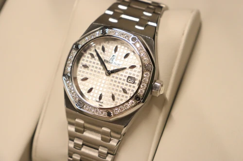 Audemars Piguet Royal Oak 33mm Quartz Diamond Bezel 67601ST B&P 2008