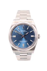 Rolex Oyster Perpetual 36MM Blue Baton Dial Oyster 126000 Boxed Circa 2021