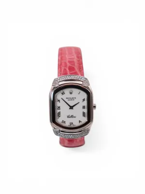Rolex Cellini Cellissima 18K White Gold Diamond Bezel Boxed Circa 2008