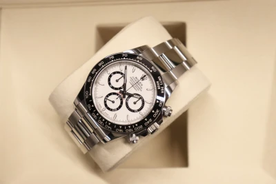Rolex Cosmograph Daytona 126500LN White Dial Panda Stainless Steel Full Set 2025