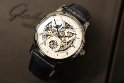 Glashutte Original Senator Moon Phase Skeleton 18K WG 14913150430 B&P 2022