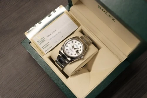 Rolex Datejust 36 Stainless Steel AM Mop Oyster Ref. 116234 2012 Box & Papers