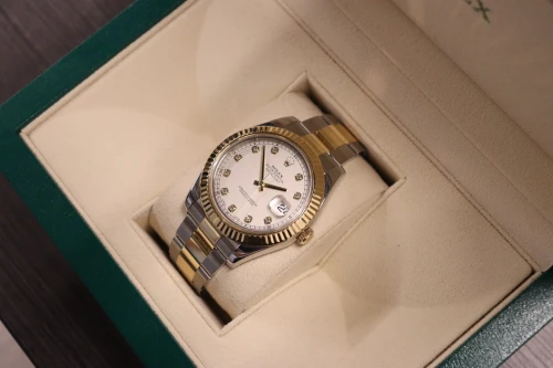 Rolex Datejust II Diamond Dial Steel & 18k Yellow Gold 116333 Boxed Circa 2014