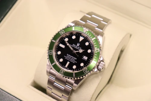 Rolex Submariner Date 40mm Kermit Green Bezel Stainless Steel Boxed Circa 2005