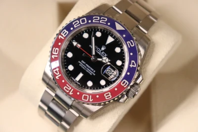 Rolex GMT-Master II 116719BLRO 18K WG Pepsi MK1 Black Dial Full Set 2016 Sticker