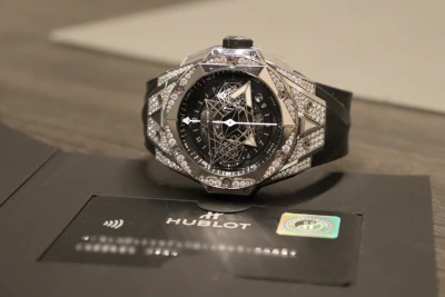 Hublot Big Bang Sang Bleu 45mm Titanium 418.NX.1107 Box & Papers