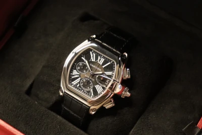 Cartier Roadster XL Chronograph Steel Leather Strap 2618 Boxed Circa 2005