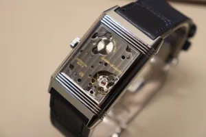 Jaegar Le Coultre Grand Reverso Stainless Steel Skeleton JLQ3738420 2015 B&P