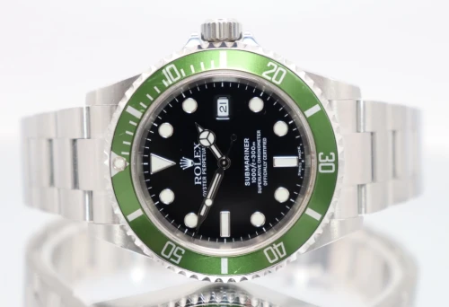 Rolex Submariner Date 40mm Kermit Green Bezel Stainless Steel Boxed Circa 2005