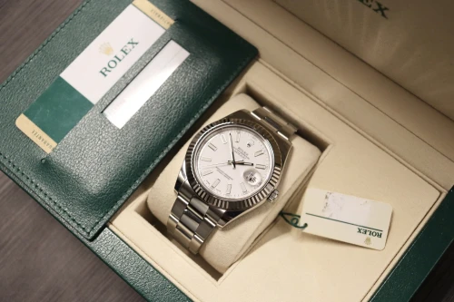Rolex Datejust II White Dial Stainless Steel 116334 Box & Papers 2017