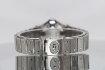 Cartier Santos Octagon 30mm Stainless Steel Grey Dial Boxed Circa 1990