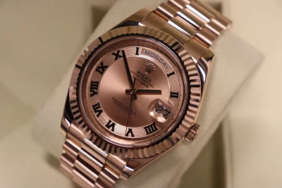 Rolex DayDate II 41MM 18K Rose Gold Presidant Bracelet Rose Boxed Circa 2009