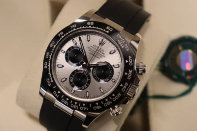 Rolex Daytona 18K White Gold Ghost Dial Oysterflex 116519LN Box & Papers 2023
