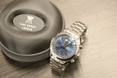 Omega Speedmaster 3523.8 Triple Calander Stainless Steel Blue Dial Circa 2005
