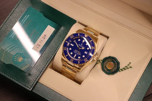 Rolex Deepsea 44mm 18K Yellow Gold Blue Dial 136668LB Box & Papers 2024