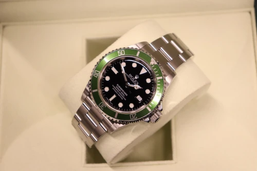 Rolex Submariner Date 40mm Kermit Green Bezel Stainless Steel Boxed Circa 2005