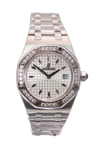 Audemars Piguet Royal Oak 33mm Quartz Diamond Bezel 67601ST B&P 2008