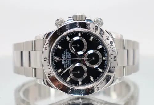 Rolex Cosmograph Daytona Stainless Steel Black Dial 116520 Boxed Circa 2005